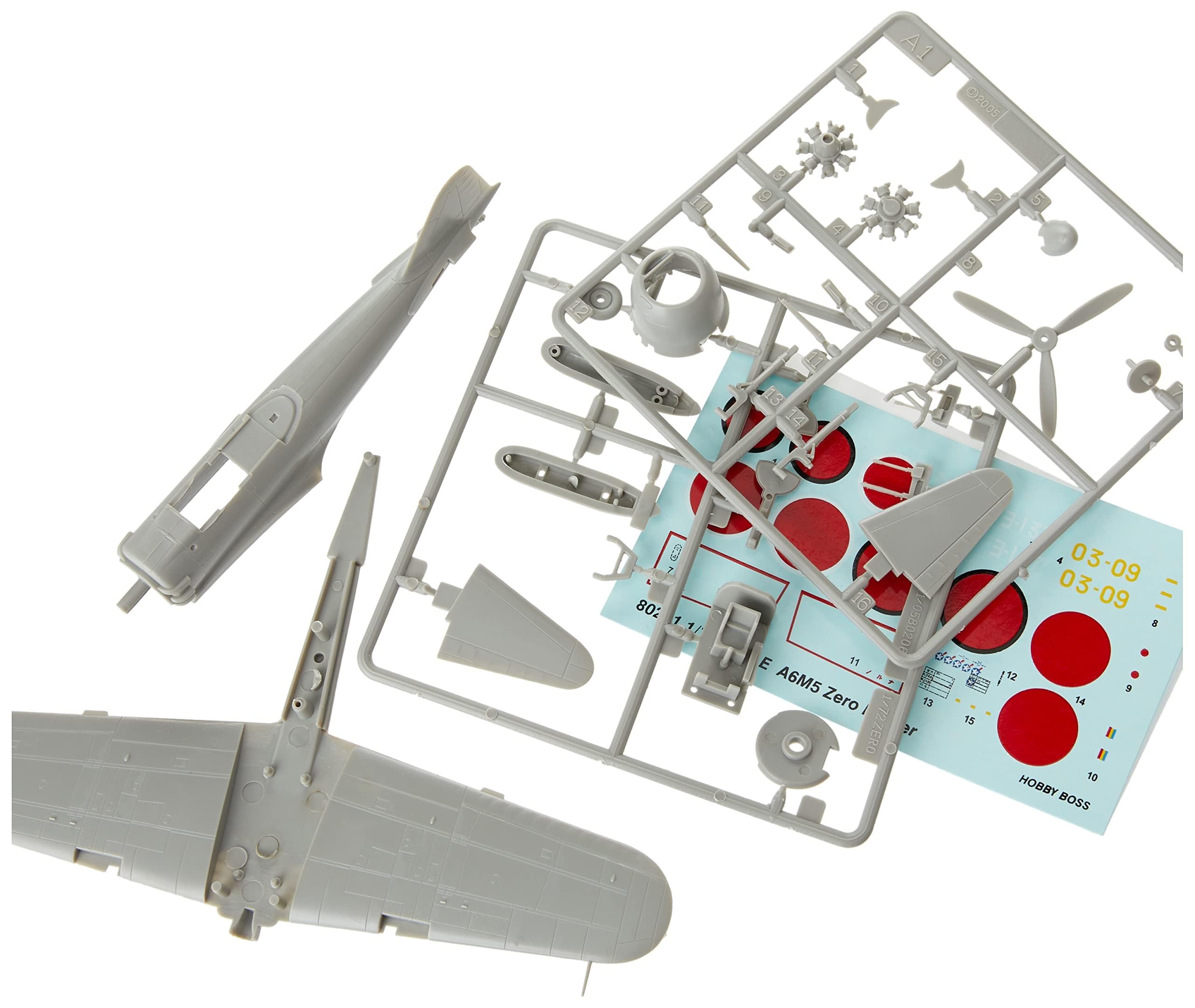 Hobbyboss 1:72 Scale A6M5 Zero Fighter Diecast Model Kit, Navy Blue, Small - Image 3