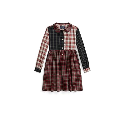 Polo Ralph Lauren Kids Plaid Cotton Poplin Shirtdress (Toddler/Little Kid) Girl