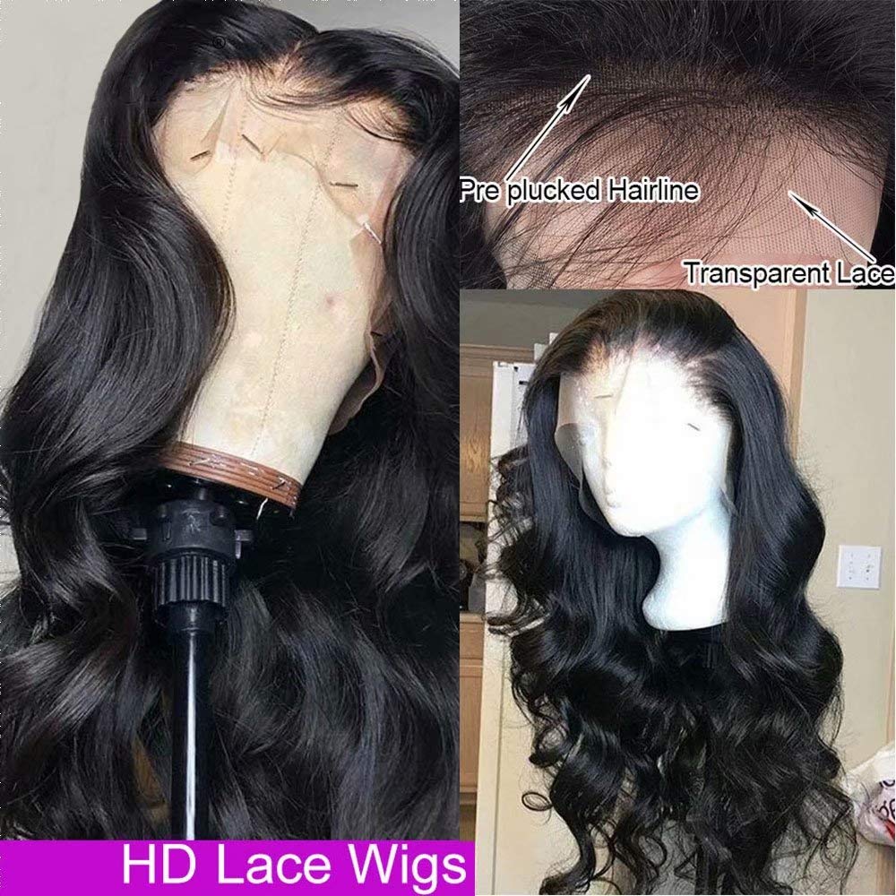 360 Lace Front Human Hair Wig 14 Inch Pre Plucked Full End Brazilian 360 DOPI Full Lace Frontal Human Hair Pre Plucked Wigs  main image 4