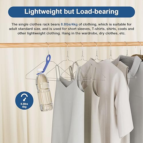 Miniatura 5 de Paquete de 100 perchas de alambre de metal a granel para abrigos, perchas de metal que ahorran espacio antideslizantes de 16 pulgadas, calibre 12,