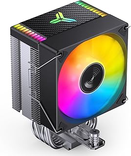 JONSBO CR1400 EVO CPU Cooler,ARGB Mute Series air Cooling, CPU Fan Height 130mm,92mm Fan Mini CPU Cooler,4 Copper Heat Pipes Air heatsink Tower Radiator, for AM5/AM4/Intel LGA1700/1851,Black