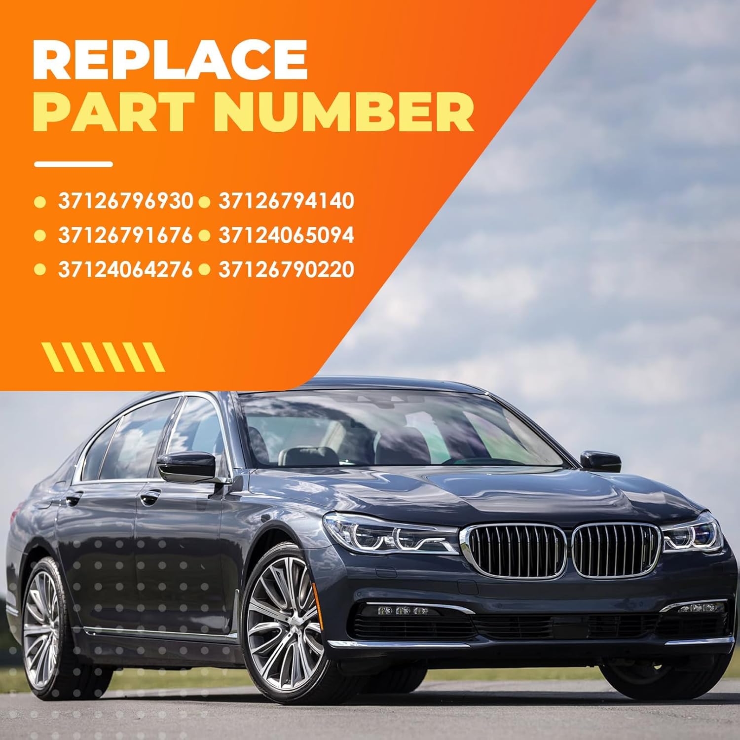 Rear Right Airmatic Shock Absorbers Strut w/EDC Compatible with F01 F02 7 Series 740 750 760 2009-2015 3.0L 4.4L 6.0L ADS Suspension Kit 37126796930 37126794140