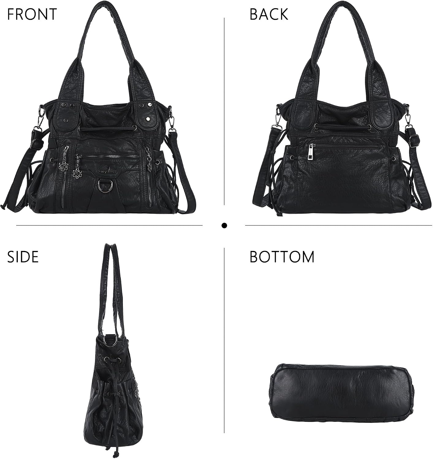 Angel Kiss Hobo Bags for Women Fashion Shoulder Bag Ladies Purses and Handbags Roomy Tote Bags Purse with Crossbody Strap