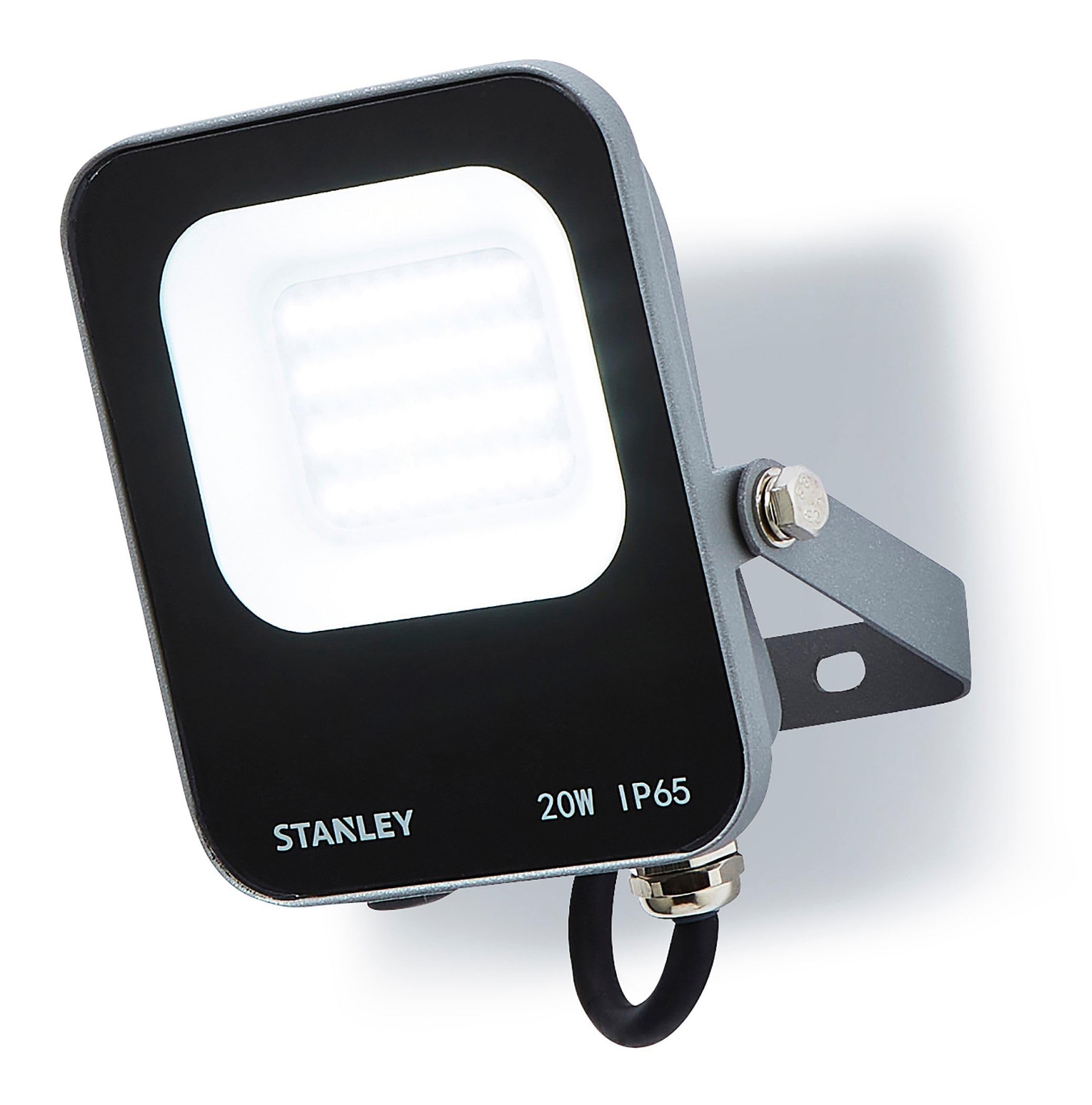 Stanley Ik10 Black Mains-Powered Cool Daylight Led Without Sensor Slimline Floodlight 2200Lm from B&Q