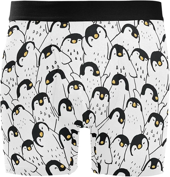 JHKKU Men's Boxer Briefs Soft Comfort Stretch 4 Inch Inseam Underwear with Fly