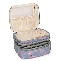 Vista 11 de LUXJA Funda de transporte para esmalte de uñas, capacidad para 30 botellas (0.5 fl oz/15 ml), organizador de doble capa para esmalte de uñas y juego