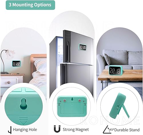 Miniatura 5 de Cronómetro digital con temporizador visual de gran pantalla para cocina, profesores, escuela, aula, cuenta regresiva, cuenta regresiva de 99