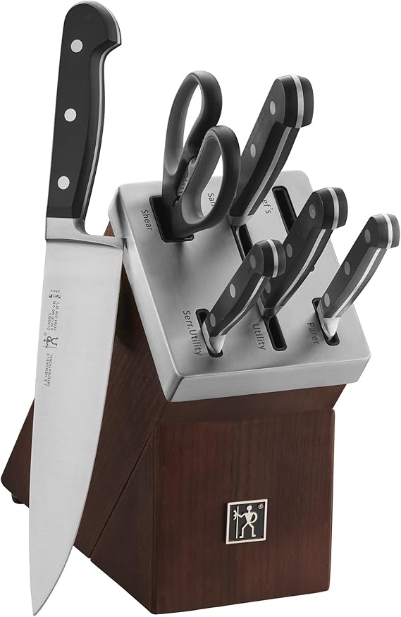 HENCKELS Classic RazorSharp 7Piece SelfSharpening Knife Set, Chef Knife, Bread