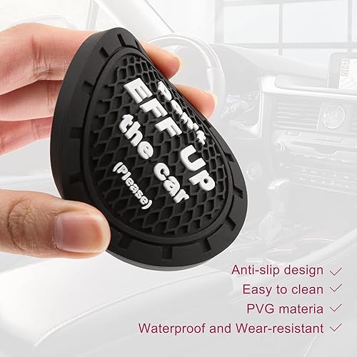 Miniatura 4 de 2 posavasos de automóvil con brillantes universales de silicona antideslizante de 275 pulgadas posavasos de agua con textura de panal de diamantes