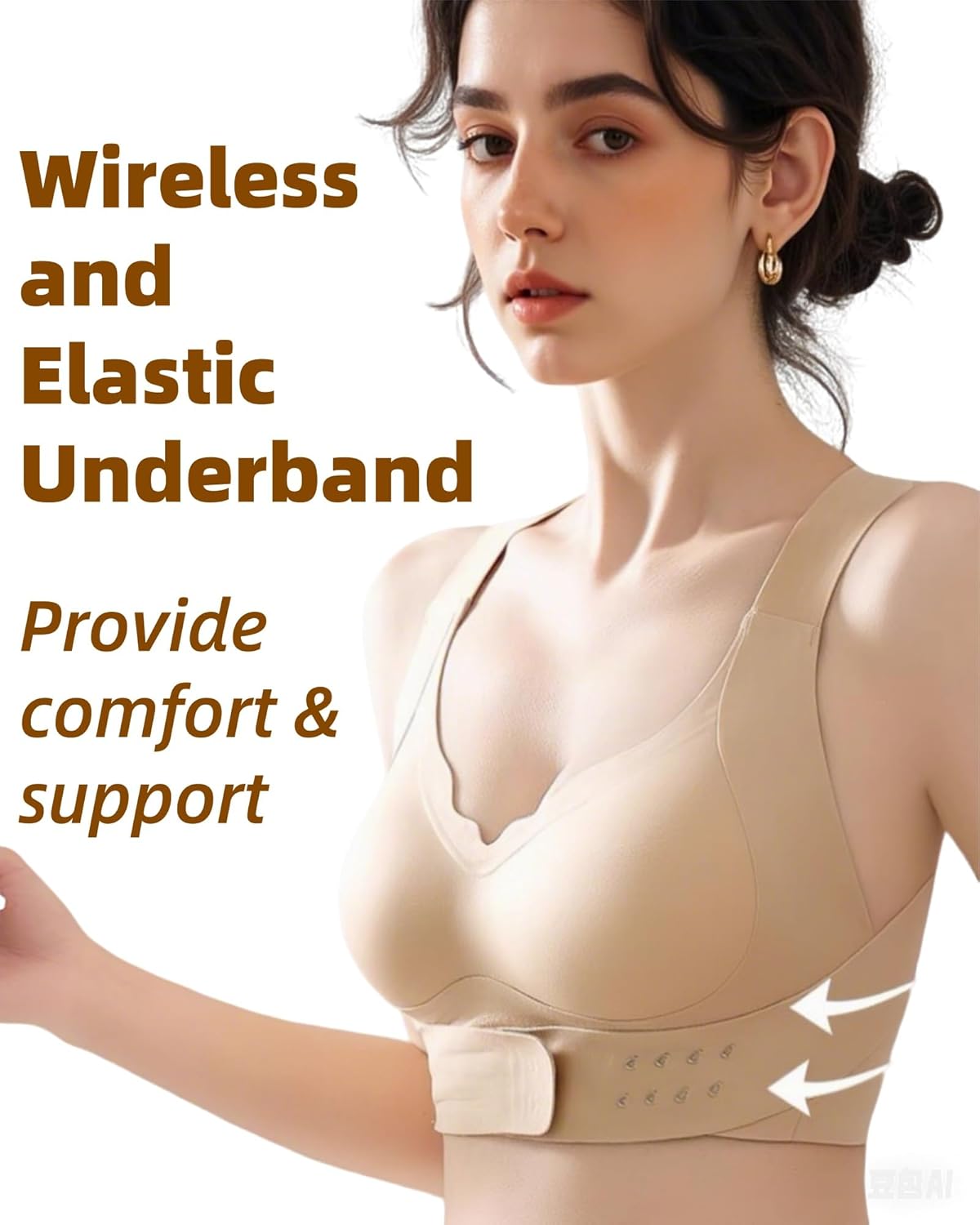 Posture Bras for Women Wireless Full Coverage Back Support Brasieres - Image 5