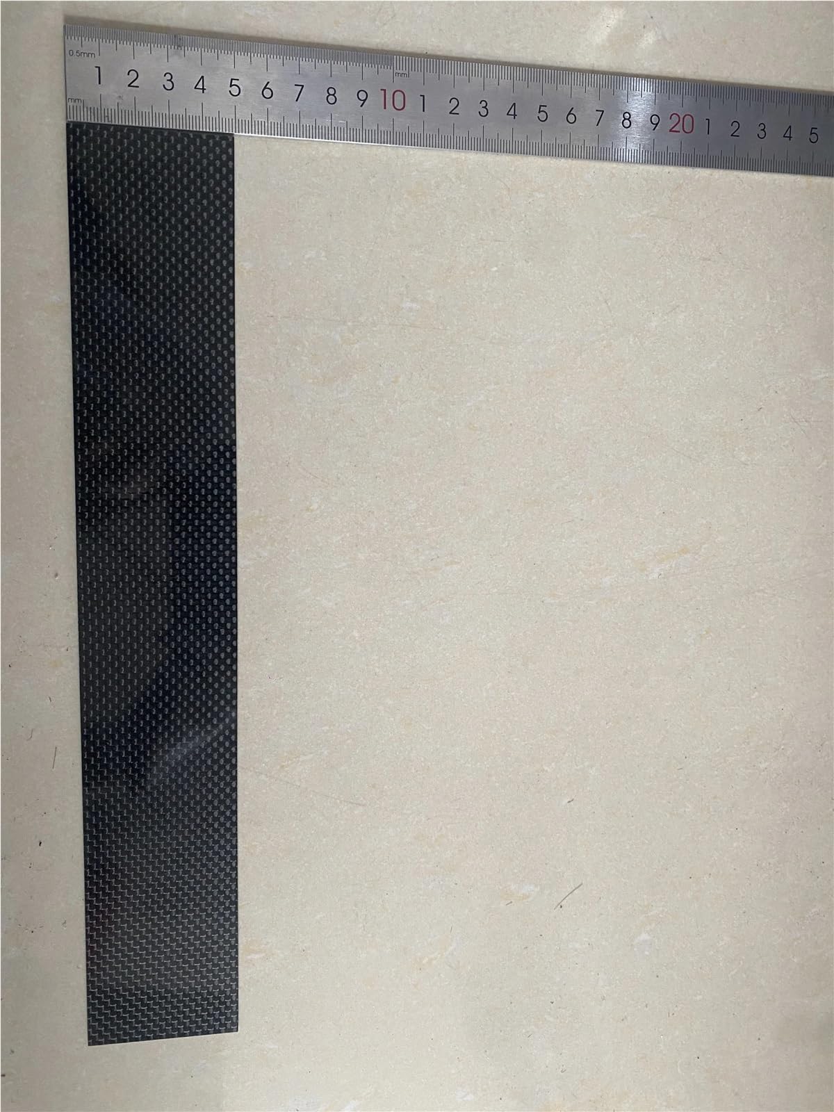 Arkusze z włókna węglowego, Arkusz z włókna węglowego 3K 300x50mm czarny 0,5-5,0mm do modelarstwa i projektów DIY(2.0mm Twill Matte)