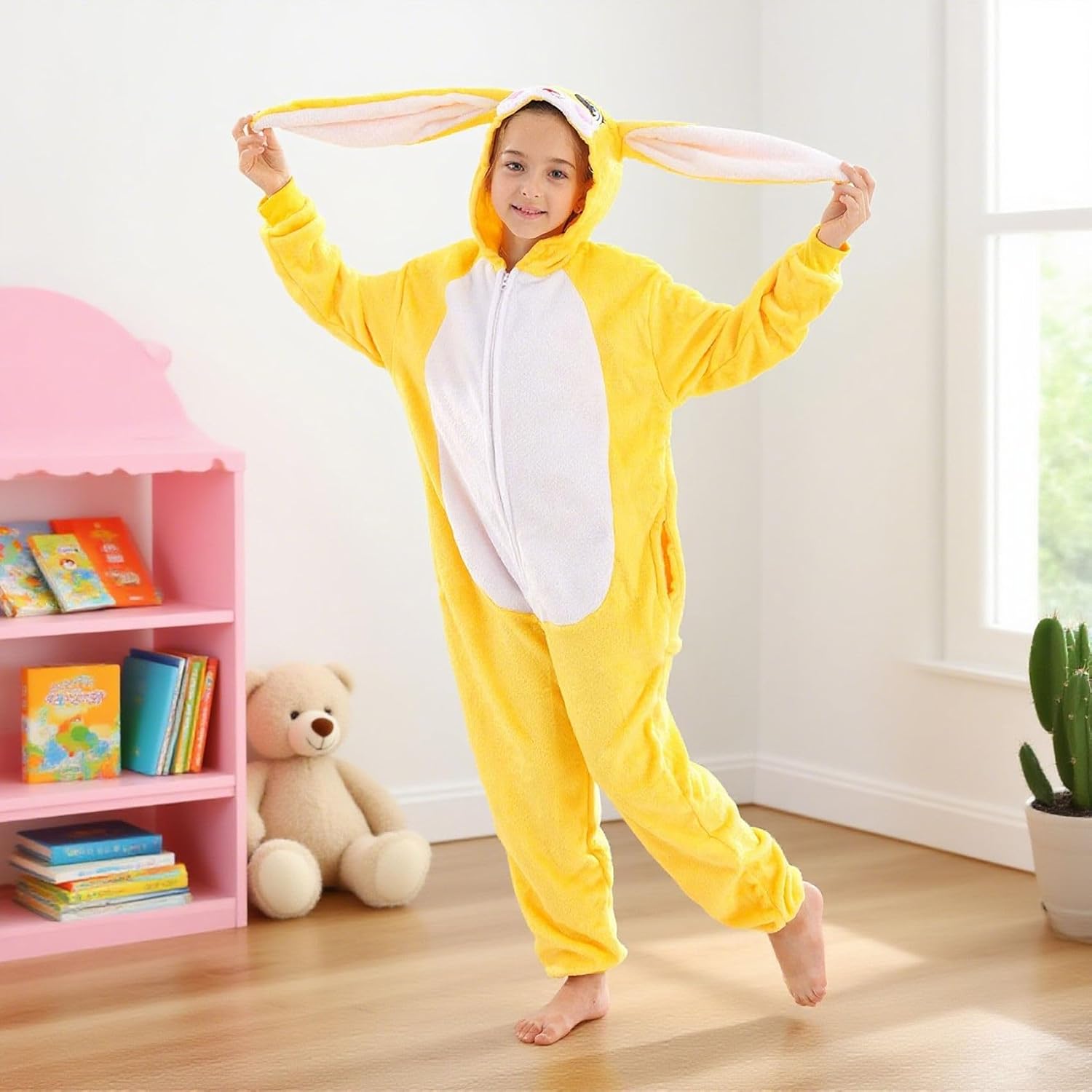 WAFUNNE Animal Onesie Costume Rabbit for Kids Child Boys Girls Womens Mens Cosplay Halloween Easter Bunny