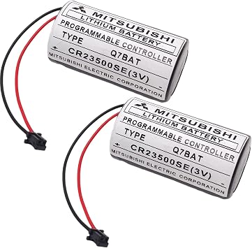 Pack of 2 Q7BAT CR23500SE 3V 6000mAh PLC Replacement Battery for Q Series Q7BAT/CR23500SE 3V PLC Battery