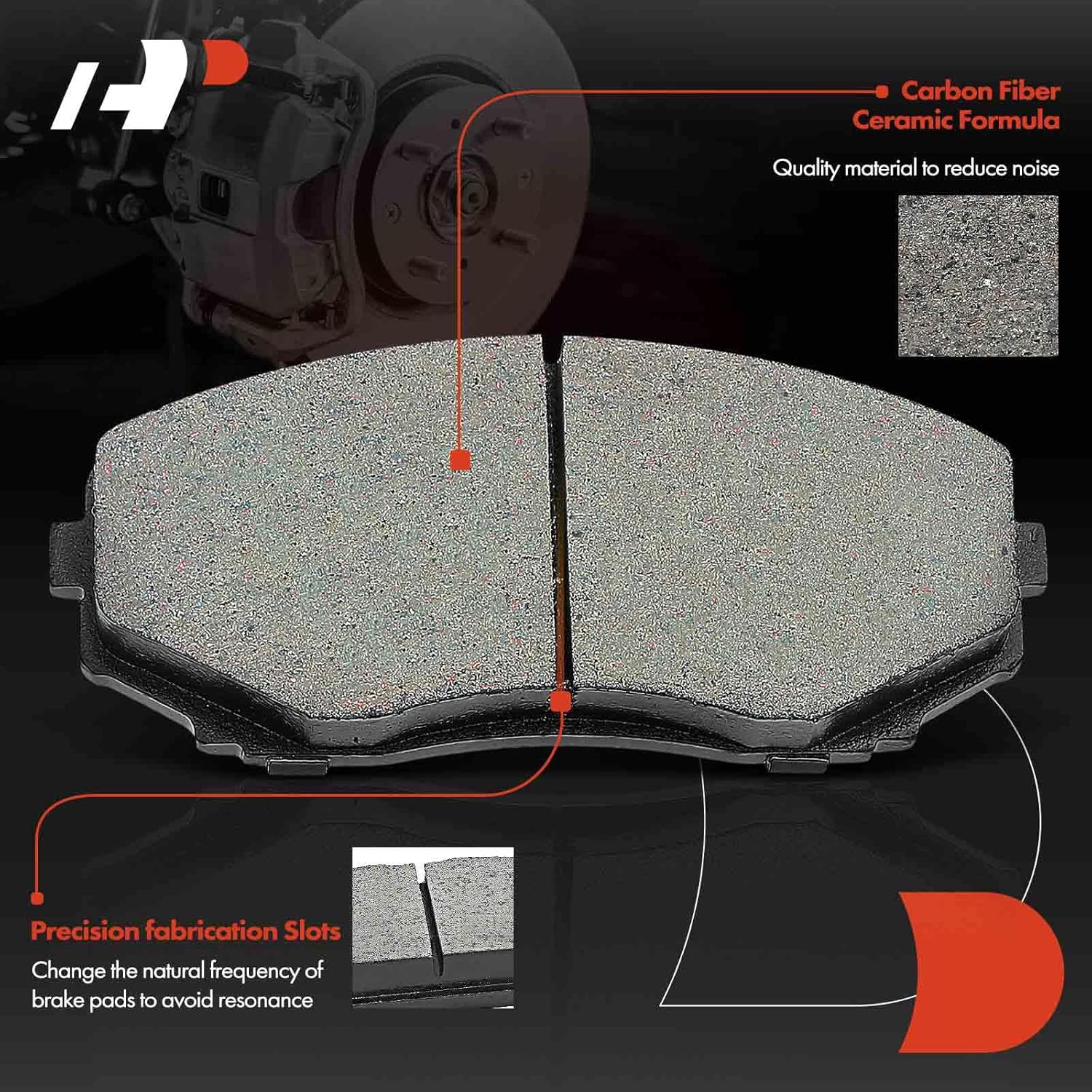 A-Premium 11.65 in (296mm) Front Vented Disc Brake Rotors + Ceramic Pads Kit Compatible with Select Ford & Lincoln Models - Edge 2007-2009, MKX 2007-2009, FWD, 6-PC Set
