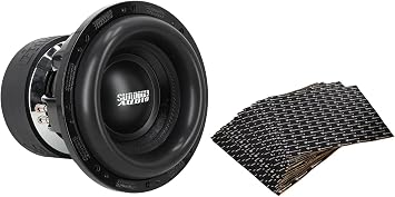 Sundown Audio X-12 V.3 D2 Bundle 12 in 5000-Watt Peak/2500-Watt RMS Dual 2-Ohm Car Subwoofer, RockMat 37-15 37 Sq Ft 60 Mil Sound Vibration Deadener Kit, 2-Items