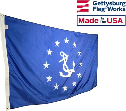 Miniatura 4 de Commodore - Bandera náutica  Bandera de nailon duradera para todo tipo de clima, fabricada en Estados Unidos (2 x 3 pies)