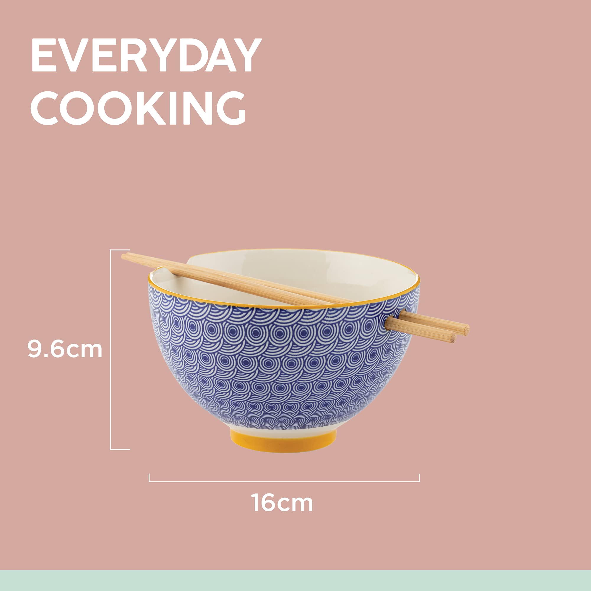 Typhoon World Foods Stoneware Noodle Bowl with Chopsticks - Image 3