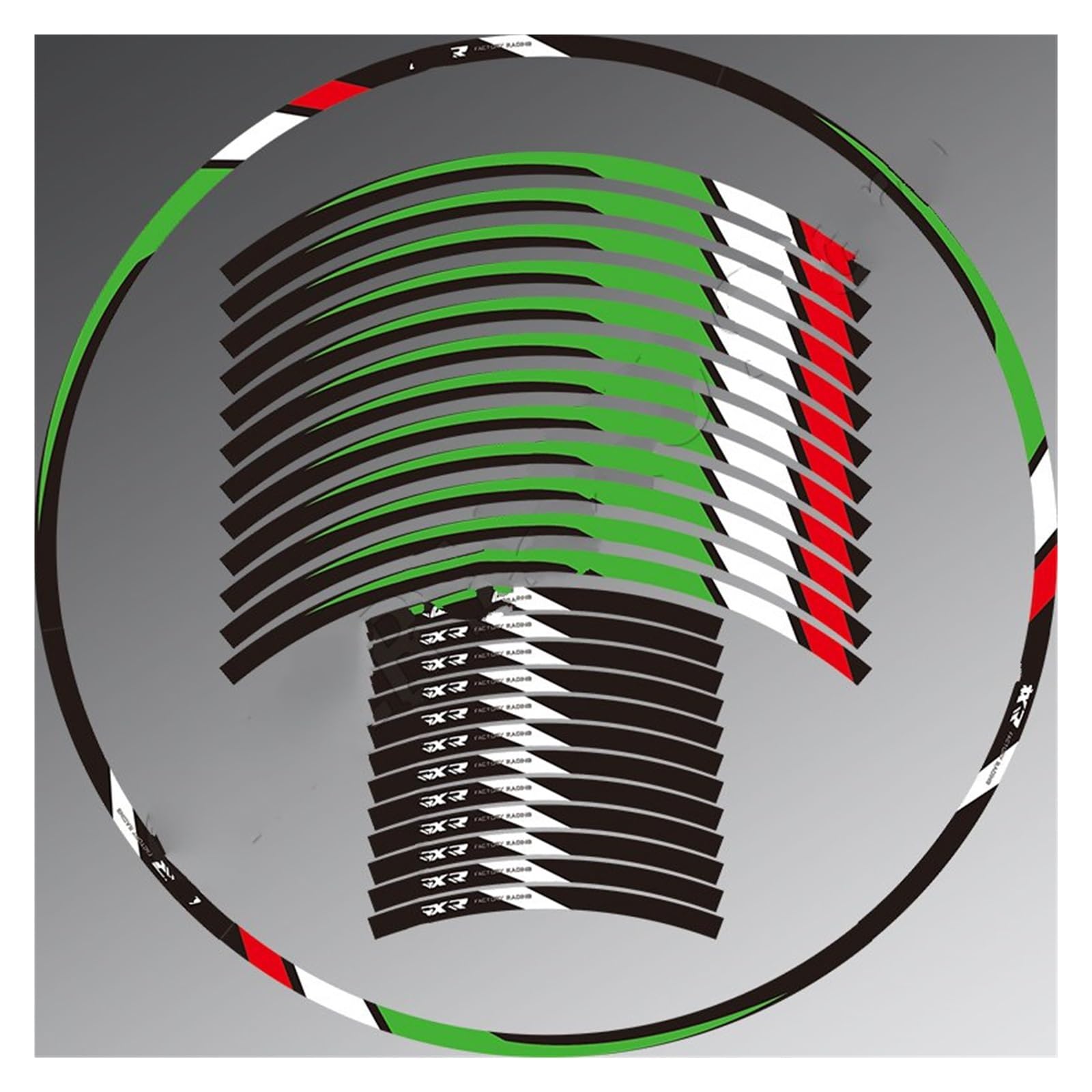 Hub Decals Rim for S&uzuki for GSXR for GSX for GSR GSX250R GSX650R GSX750R 17'' Motorcycle Wheel Sticker Rim Decal Stripe Tape Stripe Tape(Green2)