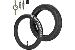 RUTU 12 1/2 x 2 1/4 Tire and Inner Tube for Kids Bikes and Strollers