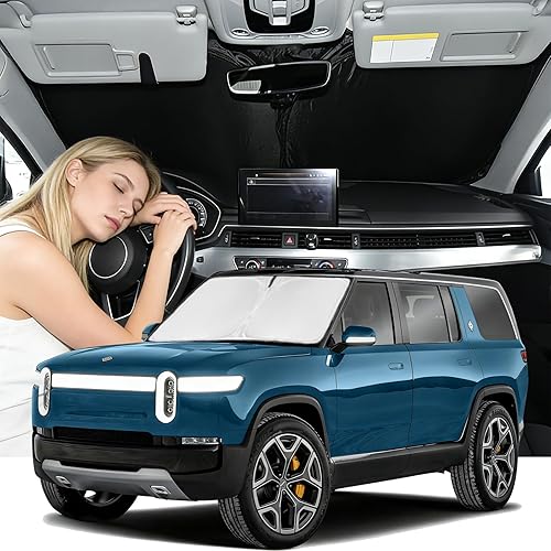 Miniatura 170 de Parasol de 4 capas para parabrisas, ajuste personalizado, tela 240T, parasol retráctil que bloquea los rayos ultravioletas, accesorios para automóvil