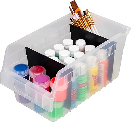 Miniatura 5 de Akro-Mils 40030 Divisor de plástico de ancho transversal para contenedores de almacenamiento ShelfMax 30090, 30098, 30094, color negro, (paquete de