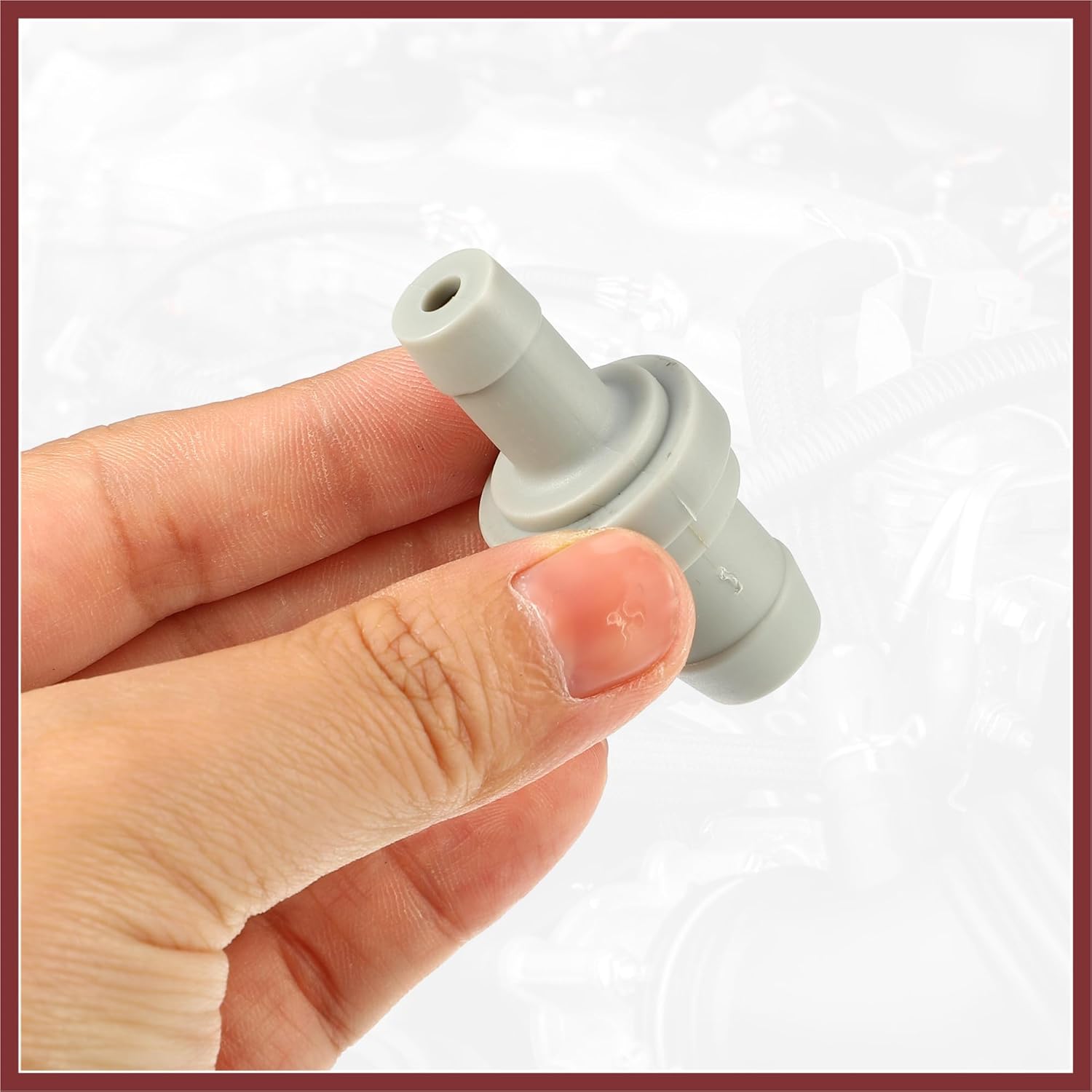 PCV Valve Grommet Kit Exhaust Positive Crankcase Ventilation Valve Fittings for Toyota Corolla 1993-1997 No.1220415050/9048018001 Gray Replace Parts