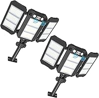 Vista 8 de ropelux Luces Solares para Exteriores, 6000LM Luces para Exteriores con Sensor de Movimiento Paneles Solares Dobles Grandes, IP65 Resistente al Agua