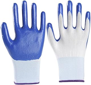 12 Paar Atmungsaktive Nylon Nitril Schutzhandschuhe Verstärkter Wasserdicht Für Mechaniker Reparatur Ölbeständige Mechaniker Reparatur