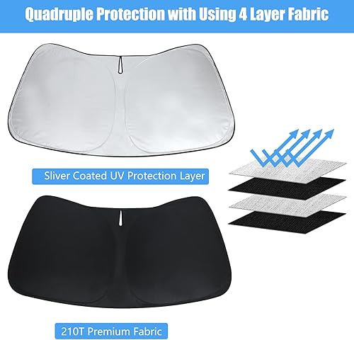 Miniatura 2 de Parasol para parabrisas, para ventana delantera, accesorios para camioneta, visera solar, protector UV, cubierta de protección contra el calor