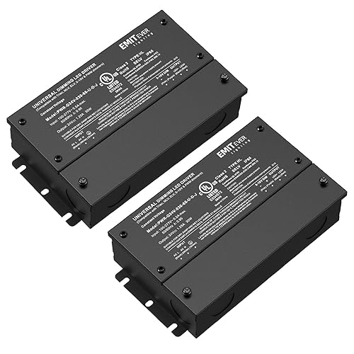 Miniatura 24 de EMITEVER Controlador LED Regulable, Transformador de 150W AC 110V-277V a DC 24V, Regulación 5-en-1: ELV/MLV/TRIAC / 0-10V / 1-10V / 10V