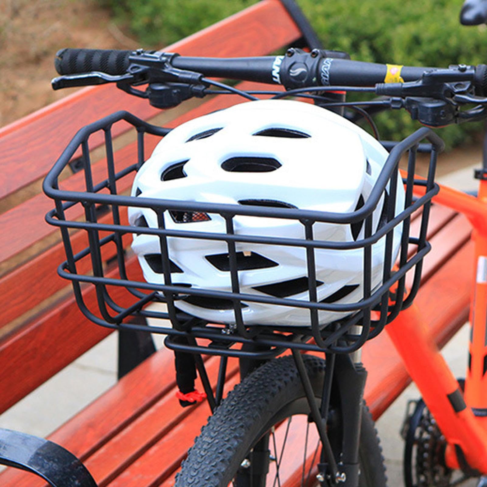 Cesta De Marco De Bicicleta De Metal - Soporte De Almacenamiento De Bicicleta, Marco De Transporte De Liberación Rápida, Cestas De Ciclismo De Acero | Cesta Precisa De Soporte De Carga De Banlieu