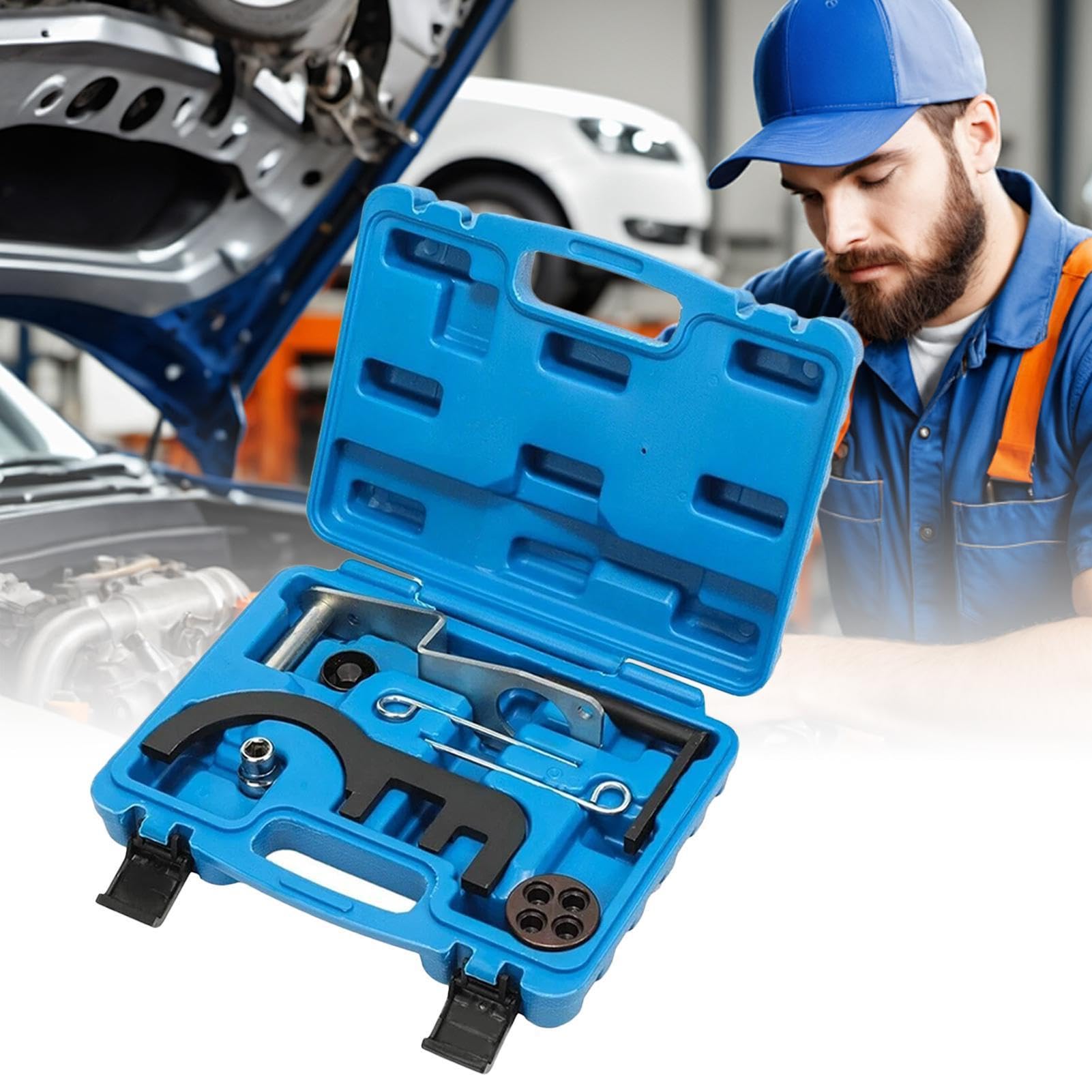 Kit de herramientas de sincronización para motor, juego completo de reparación de coche, kit de herramientas de sincronización de retención del árbol de levas, para vehículos, remolque, RV, automóvil