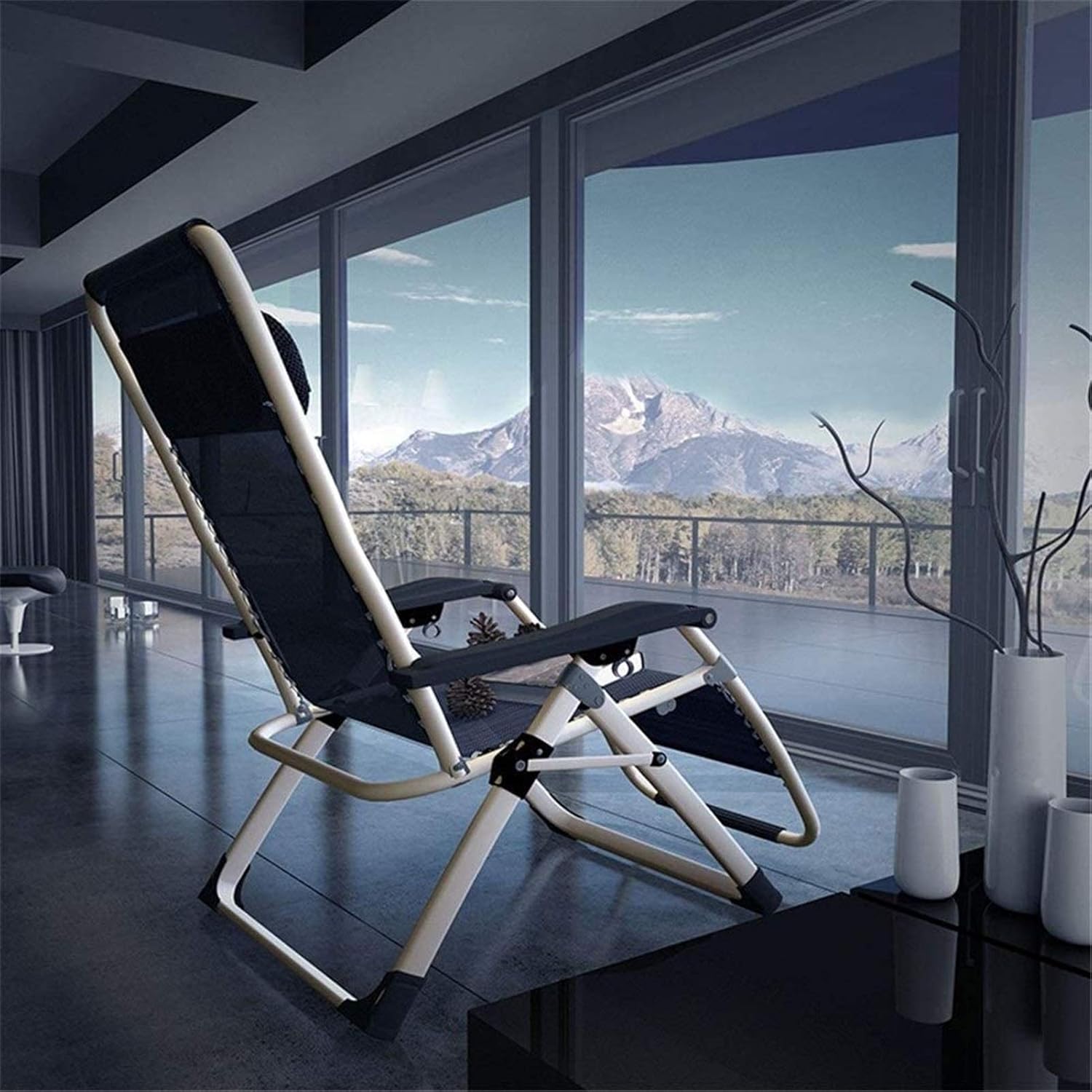 籐リクライニングガーデンチェア屋外ガーデン家具| 折りたたみサン