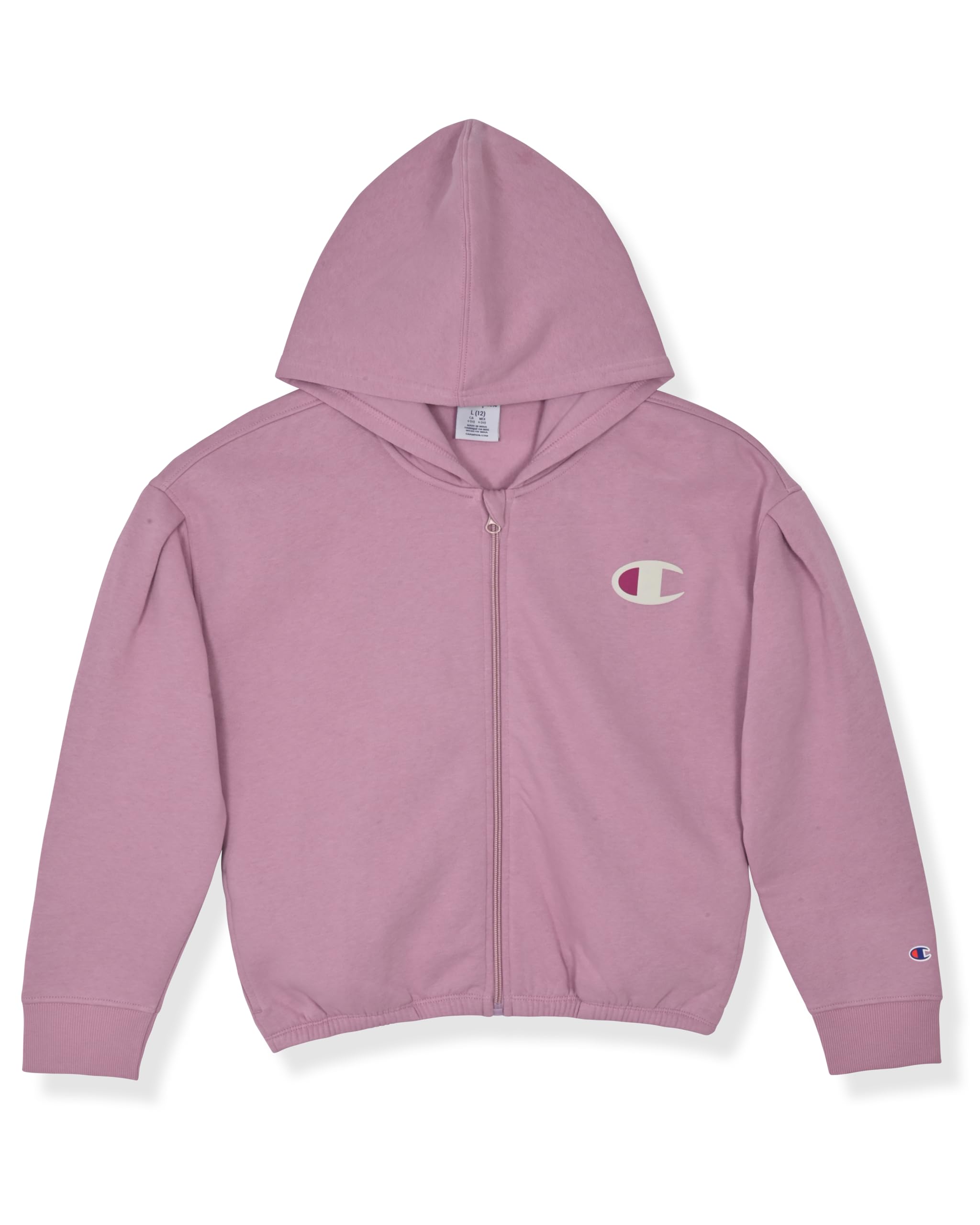 Champion Conjunto de ropa de 3 piezas para niña, sudadera con capucha y cremallera, pantalones deportivos y camiseta, tallas 2T-16