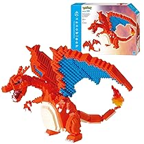 Bandai – Nanoblock – Figurina Pokémon – Charizard – Mini Figurina 860 pezzi – Gioco di costruzione figurina modello drago – Kit Costruzione Giocattolo Bambino 12 anni e + Adolescenti Adulti – NBPM80
