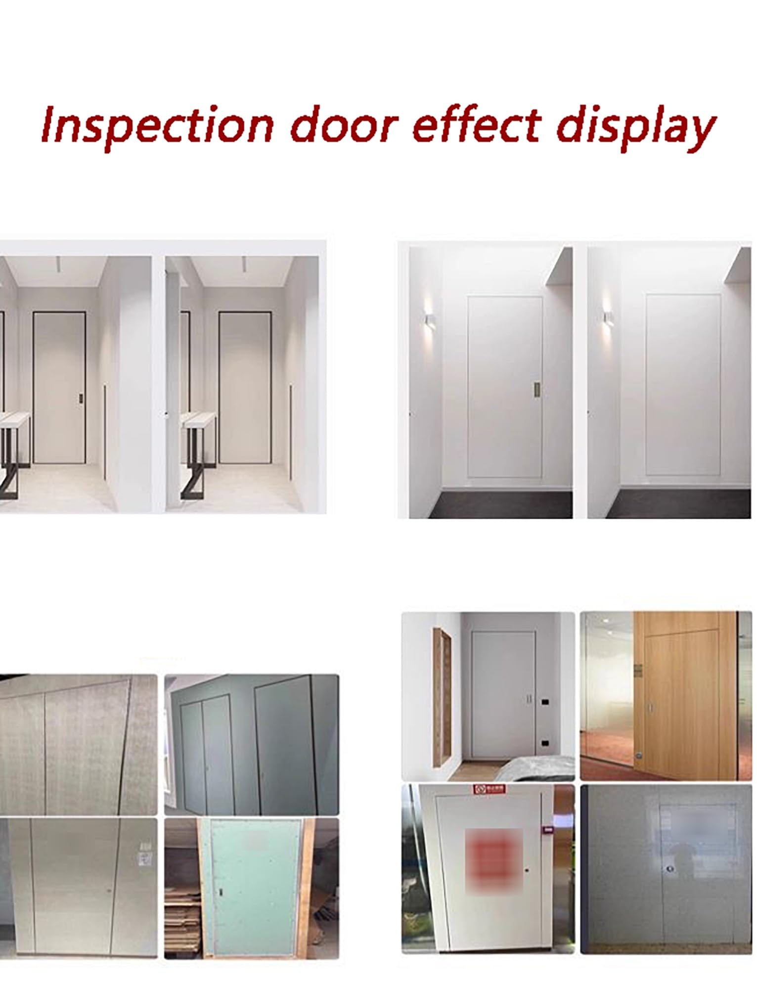 Panel de Acceso Impermeable para Placas de Yeso, Caja de inspección de hidrante contra Incendios empotrada, Puerta de Acceso Resistente al Fuego, Panel de Puerta de Pozo mecánico (60x180cm/2