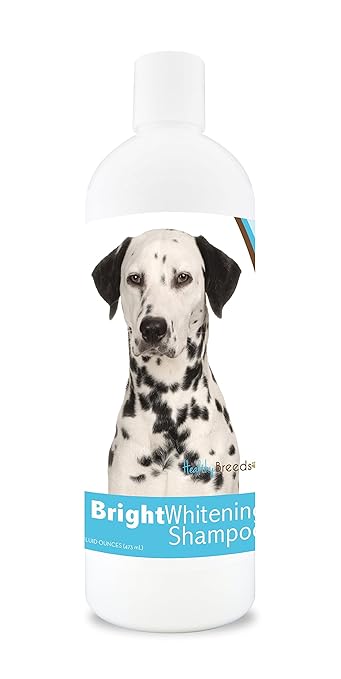 Healthy Breeds Dog Bright Whitening Shampoo for Dalmatian - For White, Lighter Fur - Over 40 Breeds - 12 oz - With Oatmeal For Dry, Itchy, Sensitive, Skin - Moisturizes, Nourishes Coat