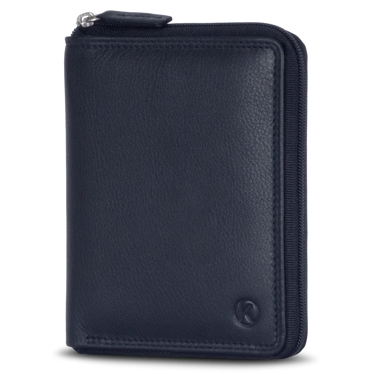 KORUTA® Geldbörse Damen Leder mit RFID Schutz I Portemonnaie Damen Groß mit Münzfach I Echtleder Geldbeutel für Frauen I Brieftasche Wallet Portmonee (Schwarz)