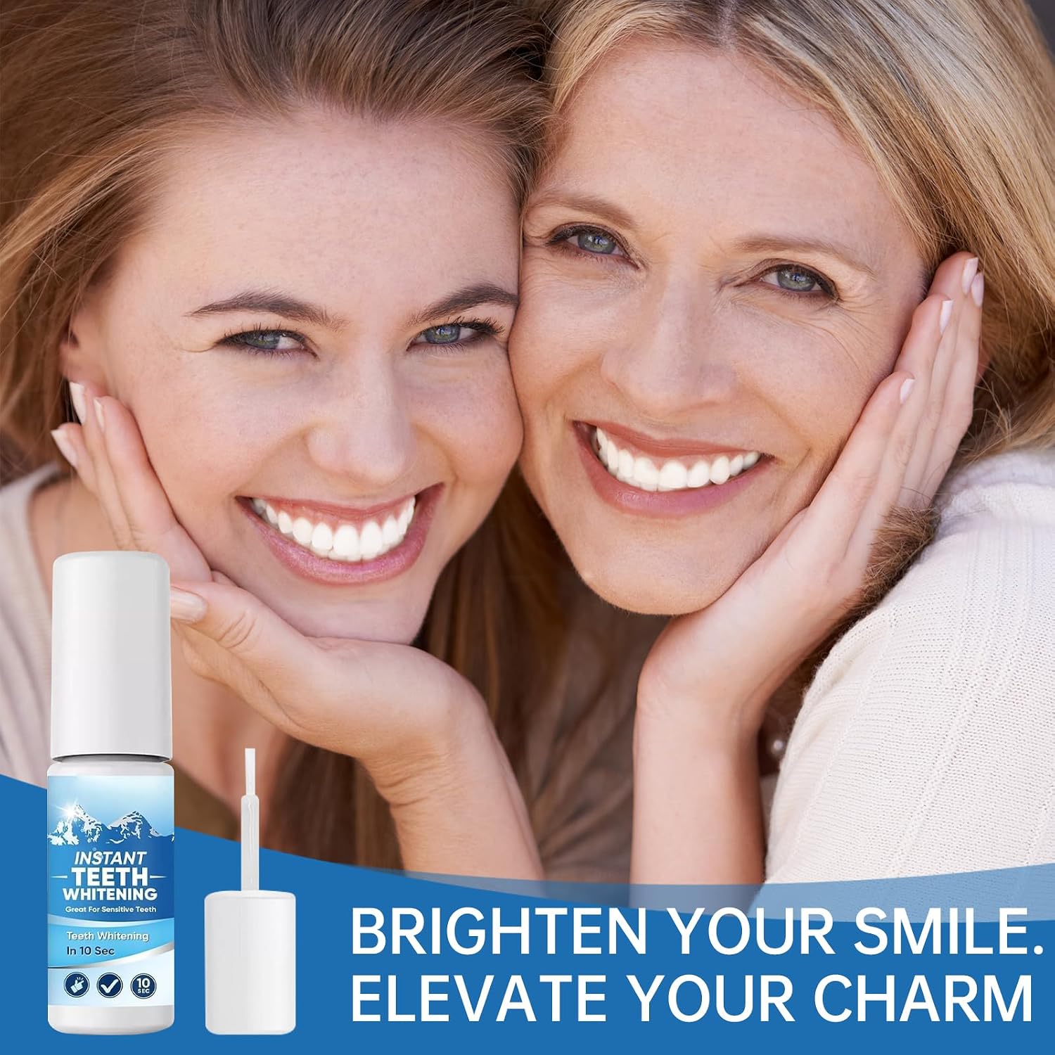 Tooth Paint, Instant Teeth Whitening, Teeth Whitening Paint Kit, Portable Tooth Polish Uptight White, Regain Confident Smile