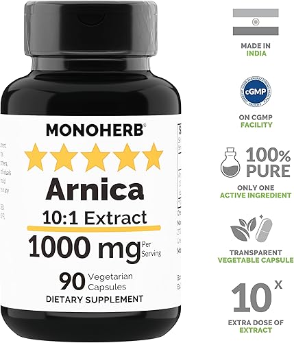Miniatura 3 de MONOHERB Extracto de Árnica 1000 mg - 90 Cápsulas Vegetarianas