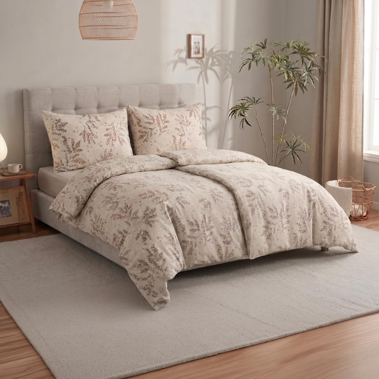 Dorian Home Bettwäsche Set 135x200 cm 100% Baumwolle - 1 Bettbezug 135x200 + 1 Kissenbezug 80x80 cm - Made in Italy (Sambuco Haselnuss, 2 Teilig | 135x200 cm + 80x80 cm)