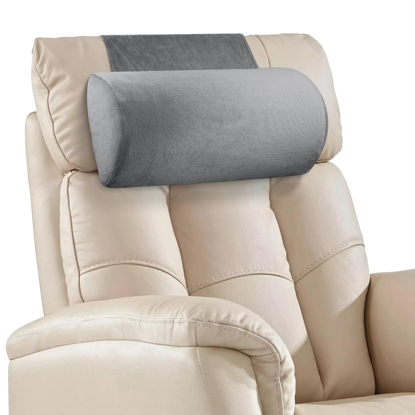 Recliner Non-Slip Pillows for Headrest - Neck Pillow for Recliner Supportive Memory Sponge Cushion with Soft Velvet Cover for Neck Relief While Working,Studying and Playing(Dark Gray)