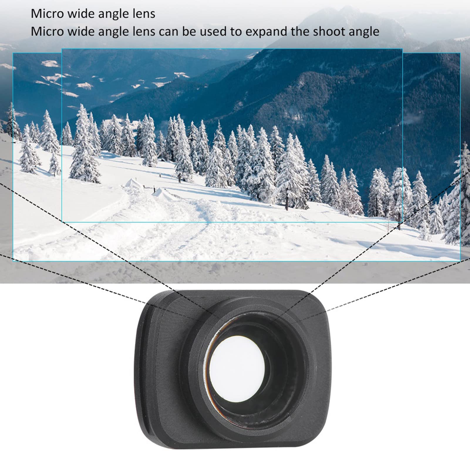 LICAEVEY Set di Obiettivi per Fotocamera, Grandangolo Macro Fisheye 10X | Vetro Ottico, Piante Insetti da Vicino, Paesaggi Stradali, 1a e 2a Generazione, Filtro