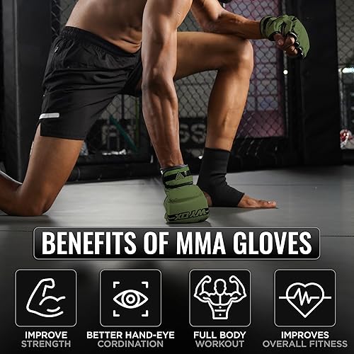 Miniatura 5 de WYOX Guantes de artes marciales mixtas de artes marciales mixtas UFC para hombres y mujeres, saco de boxeo para entrenamiento, kickboxing, Muay Thai