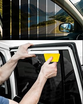 5% VLT Car Window Tint Solar Film 3 Metre Roll - Professional Accessories | Auto & Home Glass | Limo Black Privacy + High UV Block | Includes Installation Tool Kit
