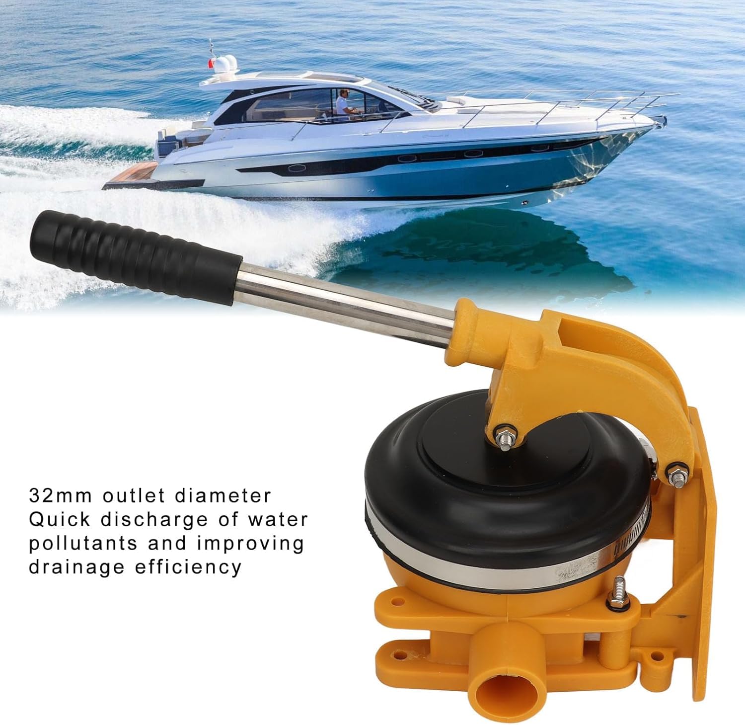 Boots-Lenzpumpe, 32 mm manuelle Handpumpe zur Abwasserentsorgung, Abwassertransferpumpe, Ölpumpen-Entwässerungssystem