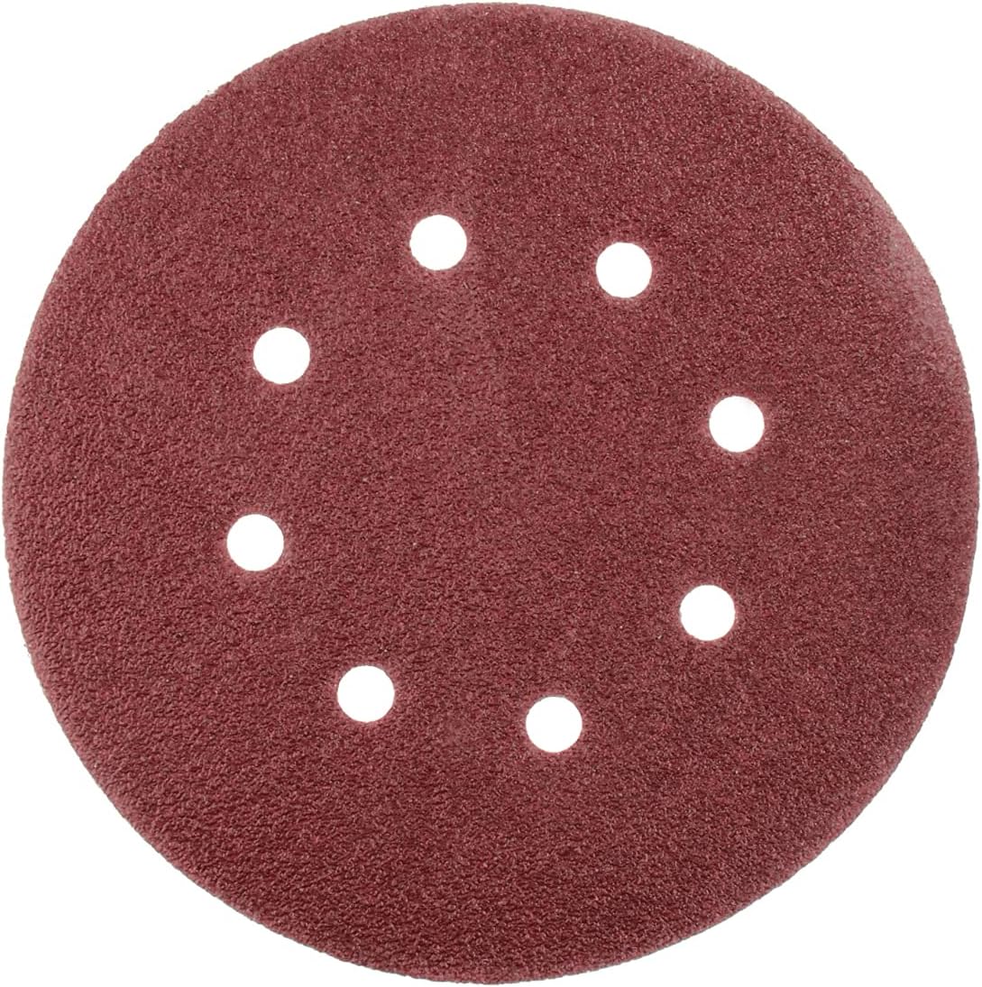 Auniwaig 10PCS 40 Grits Hook and Loop Sanding Disc, 7-Inch 8-Hole, Aluminum Oxide Round Flocking Sandpaper for Random Orbit Sander Polishing Accessories