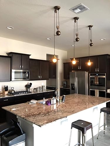 Miniatura 2 de Lámpara colgante industrial, candelabros Edison ajustable, retro, estilo campestre americano, retráctil, lámparas de alambre retráctiles,