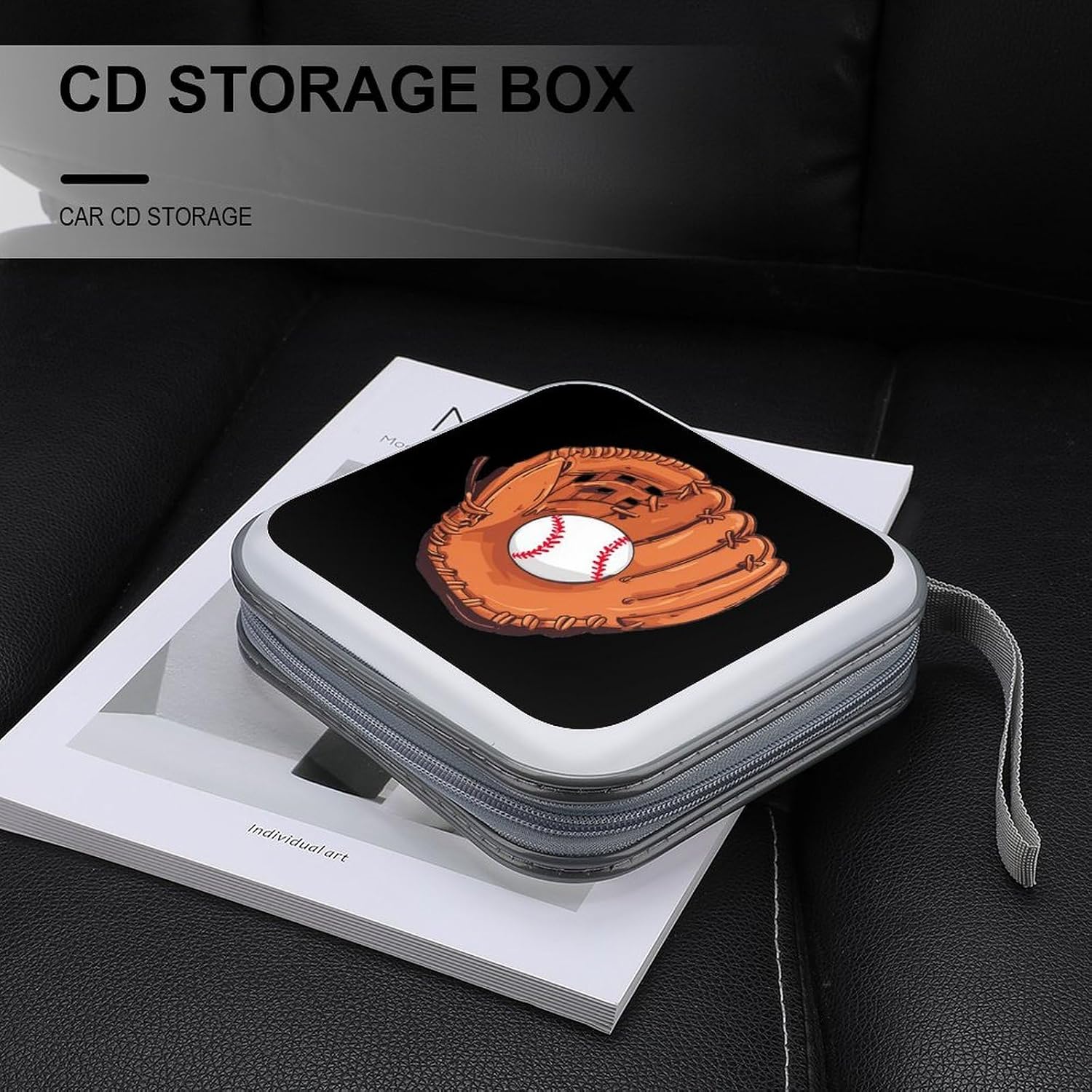 Baseball Glove with Ball CD Case Wallet Portable DVD Holder Organizer Box image 5