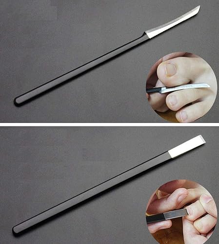 Miniatura 5 de Juego de cuchillos de pedicura, 4 piezas profesionales de acero inoxidable encarnadas herramientas con bolsa de almacenamiento, cuchillos de uñas,